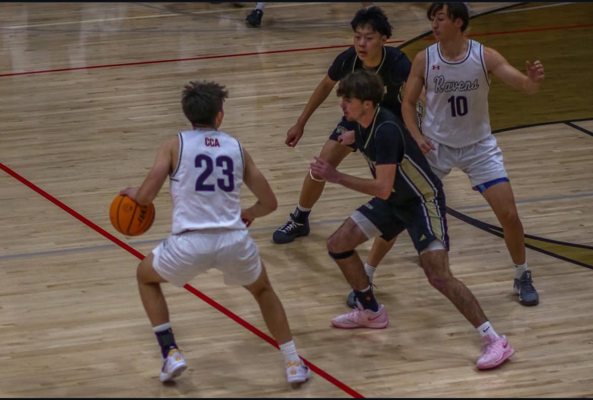 Jacques Godard handles the ball for Canyon Crest Academy